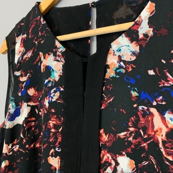 RW&CO | Womens Sleeveless Floral Dress Blouse Summer Business Casual Size Medium - Picture 4 of 8